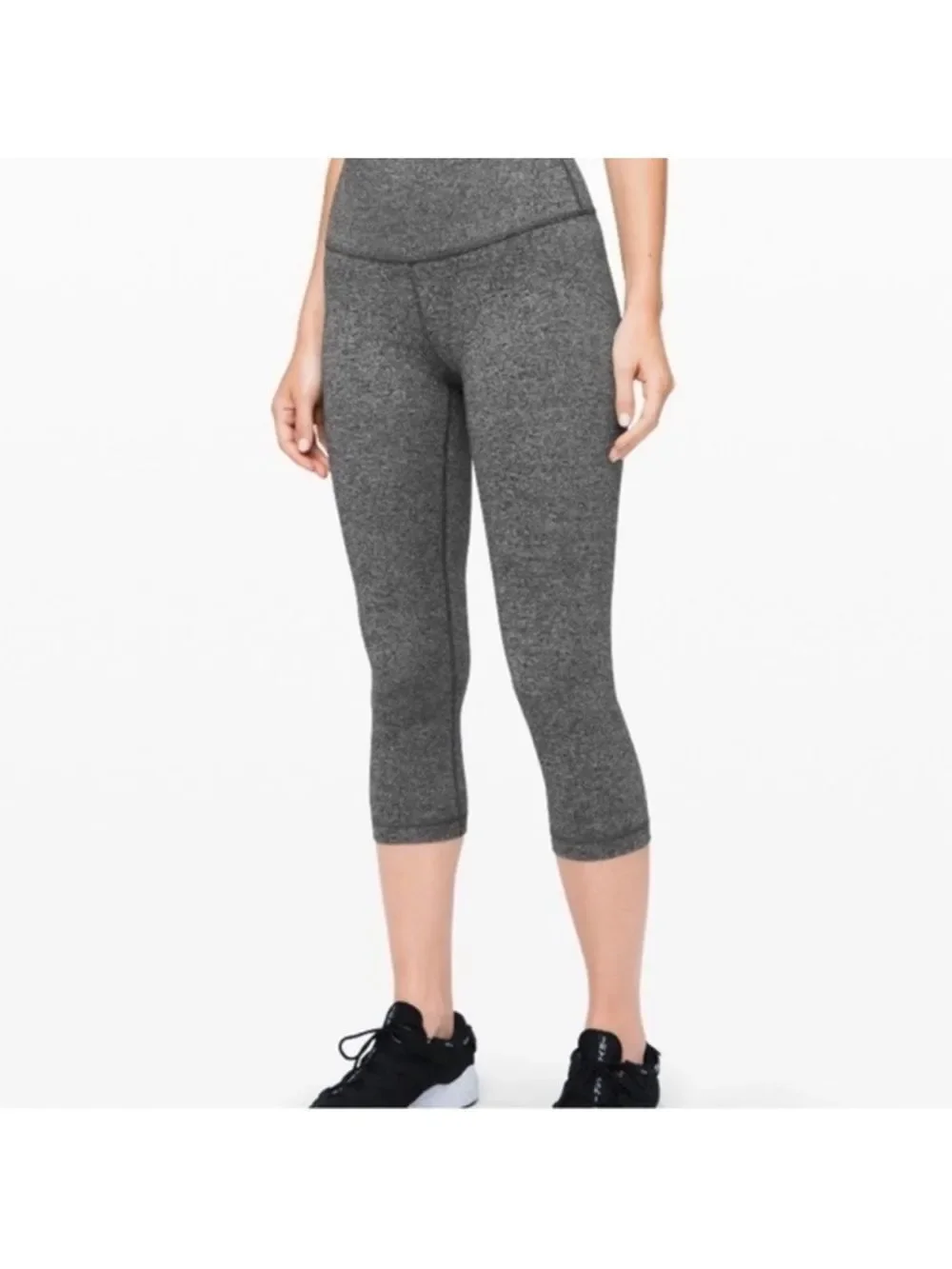 Lululemon Wunder Under Crop High-Rise Gray Leggings Women’s Size 6